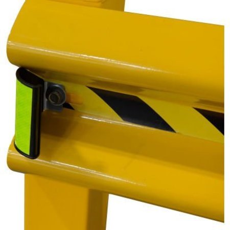 VESTIL Vestil Curved Reflector for Guard Rail w/ Reflective Tape, Yellow GR-H2R-RFT-YL